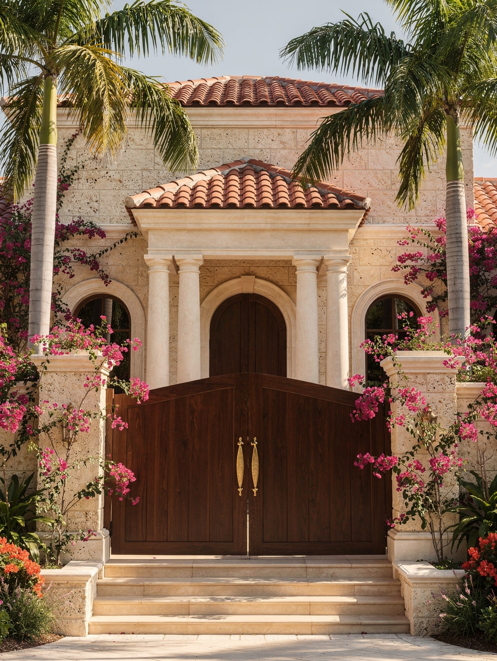 Luxury residential estate grounds in Boca Raton, Palm Beach County